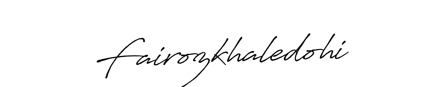 You should practise on your own different ways (Antro_Vectra_Bolder) to write your name (Fairozkhaledohi) in signature. don't let someone else do it for you. Fairozkhaledohi signature style 7 images and pictures png