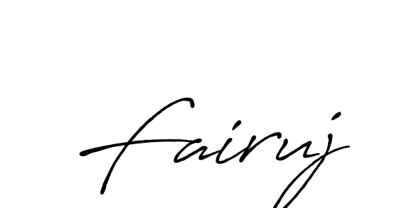 How to make Fairuj signature? Antro_Vectra_Bolder is a professional autograph style. Create handwritten signature for Fairuj name. Fairuj signature style 7 images and pictures png