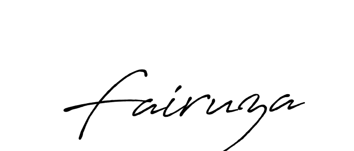 How to make Fairuza signature? Antro_Vectra_Bolder is a professional autograph style. Create handwritten signature for Fairuza name. Fairuza signature style 7 images and pictures png