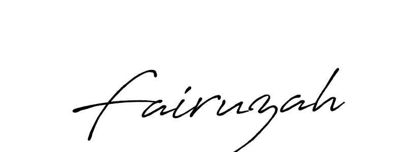 How to make Fairuzah signature? Antro_Vectra_Bolder is a professional autograph style. Create handwritten signature for Fairuzah name. Fairuzah signature style 7 images and pictures png