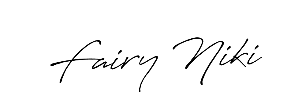 Antro_Vectra_Bolder is a professional signature style that is perfect for those who want to add a touch of class to their signature. It is also a great choice for those who want to make their signature more unique. Get Fairy Niki name to fancy signature for free. Fairy Niki signature style 7 images and pictures png