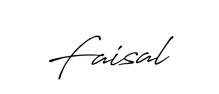 Faisal  stylish signature style. Best Handwritten Sign (Antro_Vectra_Bolder) for my name. Handwritten Signature Collection Ideas for my name Faisal . Faisal  signature style 7 images and pictures png