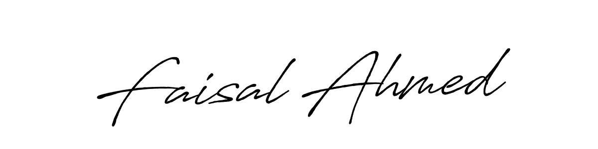 Make a beautiful signature design for name Faisal Ahmed. With this signature (Antro_Vectra_Bolder) style, you can create a handwritten signature for free. Faisal Ahmed signature style 7 images and pictures png