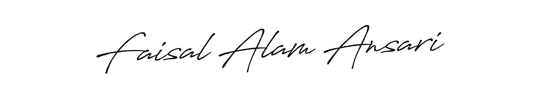 Faisal Alam Ansari stylish signature style. Best Handwritten Sign (Antro_Vectra_Bolder) for my name. Handwritten Signature Collection Ideas for my name Faisal Alam Ansari. Faisal Alam Ansari signature style 7 images and pictures png