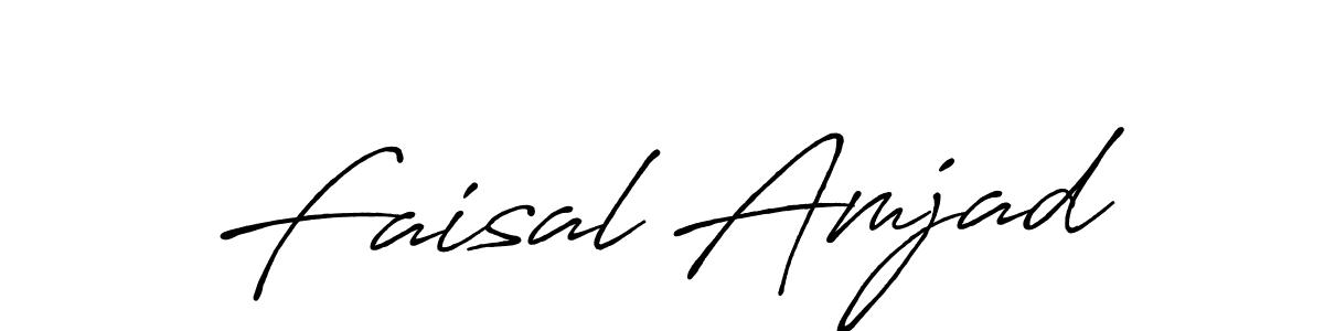 Create a beautiful signature design for name Faisal Amjad. With this signature (Antro_Vectra_Bolder) fonts, you can make a handwritten signature for free. Faisal Amjad signature style 7 images and pictures png
