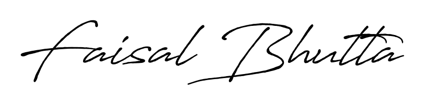Transform the name Faisal Bhutta into a signature masterpiece using Antro_Vectra_Bolder font. Ideal for photographers, artists, and creators looking for watermarks. Faisal Bhutta signature style 7 images and pictures png