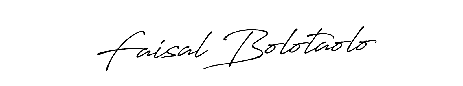 Make a beautiful signature design for name Faisal Bolotaolo. With this signature (Antro_Vectra_Bolder) style, you can create a handwritten signature for free. Faisal Bolotaolo signature style 7 images and pictures png