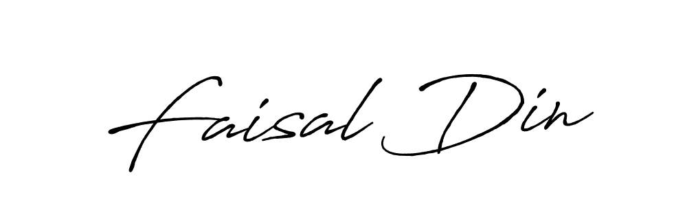 Use a signature maker to create a handwritten signature online. With this signature software, you can design (Antro_Vectra_Bolder) your own signature for name Faisal Din. Faisal Din signature style 7 images and pictures png