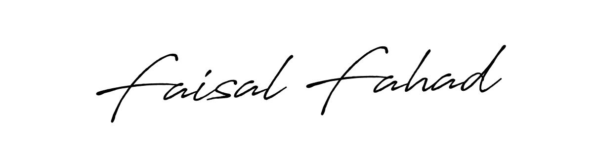 Design your own signature with our free online signature maker. With this signature software, you can create a handwritten (Antro_Vectra_Bolder) signature for name Faisal Fahad. Faisal Fahad signature style 7 images and pictures png