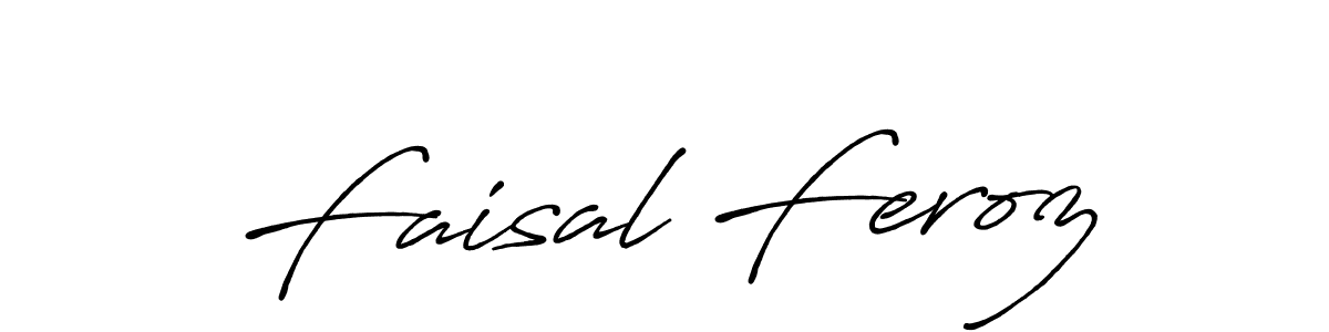 Create a beautiful signature design for name Faisal Feroz. With this signature (Antro_Vectra_Bolder) fonts, you can make a handwritten signature for free. Faisal Feroz signature style 7 images and pictures png