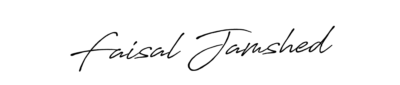 How to make Faisal Jamshed name signature. Use Antro_Vectra_Bolder style for creating short signs online. This is the latest handwritten sign. Faisal Jamshed signature style 7 images and pictures png