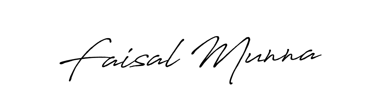 Design your own signature with our free online signature maker. With this signature software, you can create a handwritten (Antro_Vectra_Bolder) signature for name Faisal Munna. Faisal Munna signature style 7 images and pictures png