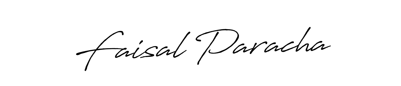 Create a beautiful signature design for name Faisal Paracha. With this signature (Antro_Vectra_Bolder) fonts, you can make a handwritten signature for free. Faisal Paracha signature style 7 images and pictures png