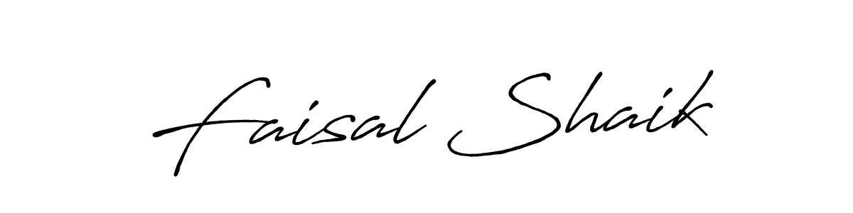 Use a signature maker to create a handwritten signature online. With this signature software, you can design (Antro_Vectra_Bolder) your own signature for name Faisal Shaik. Faisal Shaik signature style 7 images and pictures png