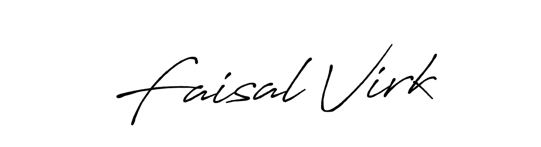Design your own signature with our free online signature maker. With this signature software, you can create a handwritten (Antro_Vectra_Bolder) signature for name Faisal Virk. Faisal Virk signature style 7 images and pictures png
