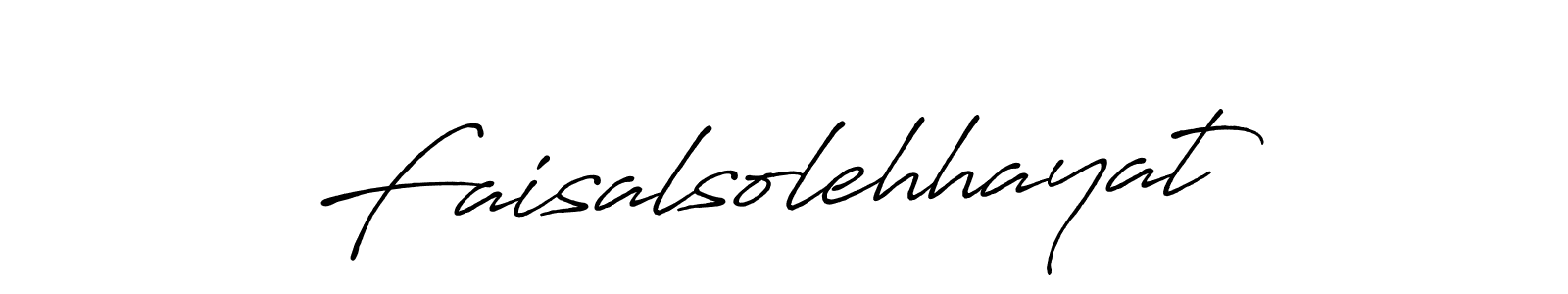 Make a beautiful signature design for name Faisalsolehhayat. With this signature (Antro_Vectra_Bolder) style, you can create a handwritten signature for free. Faisalsolehhayat signature style 7 images and pictures png