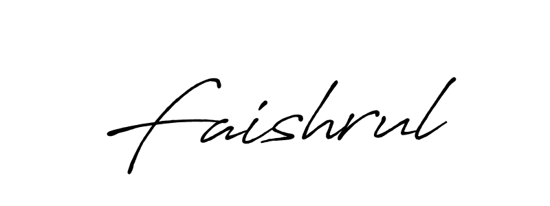 if you are searching for the best signature style for your name Faishrul. so please give up your signature search. here we have designed multiple signature styles  using Antro_Vectra_Bolder. Faishrul signature style 7 images and pictures png