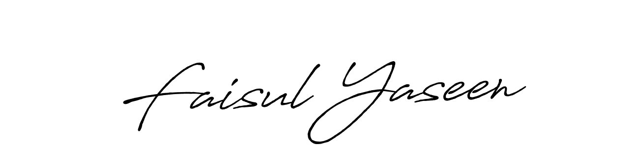 Create a beautiful signature design for name Faisul Yaseen. With this signature (Antro_Vectra_Bolder) fonts, you can make a handwritten signature for free. Faisul Yaseen signature style 7 images and pictures png