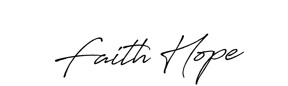 How to make Faith Hope name signature. Use Antro_Vectra_Bolder style for creating short signs online. This is the latest handwritten sign. Faith Hope signature style 7 images and pictures png