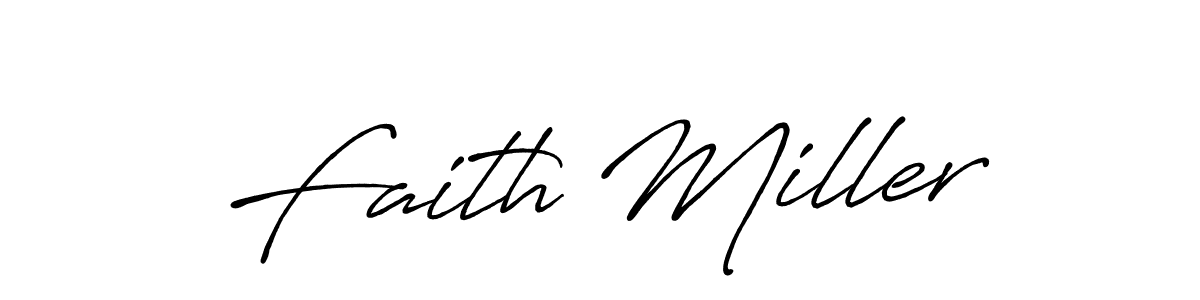 Make a beautiful signature design for name Faith Miller. With this signature (Antro_Vectra_Bolder) style, you can create a handwritten signature for free. Faith Miller signature style 7 images and pictures png