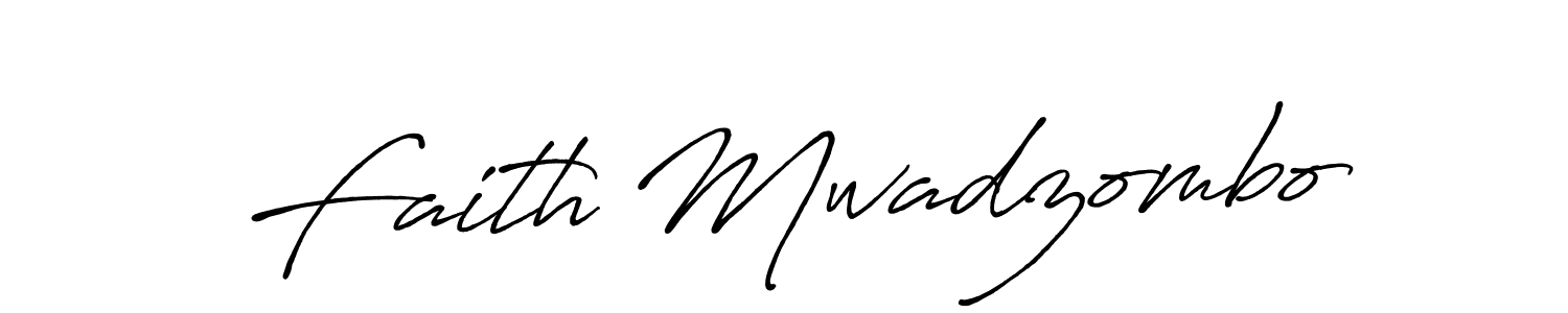 Make a beautiful signature design for name Faith Mwadzombo. With this signature (Antro_Vectra_Bolder) style, you can create a handwritten signature for free. Faith Mwadzombo signature style 7 images and pictures png