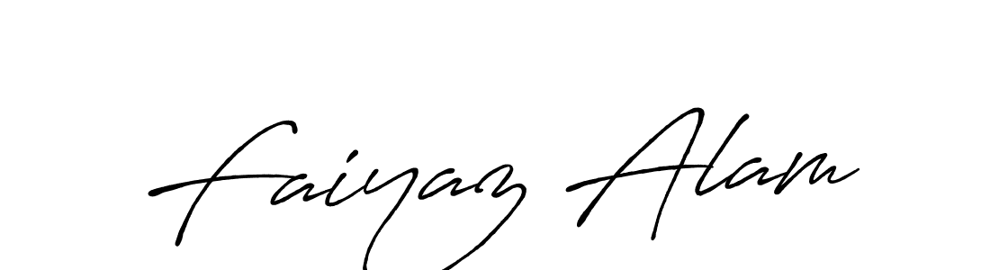 Make a beautiful signature design for name Faiyaz Alam. With this signature (Antro_Vectra_Bolder) style, you can create a handwritten signature for free. Faiyaz Alam signature style 7 images and pictures png