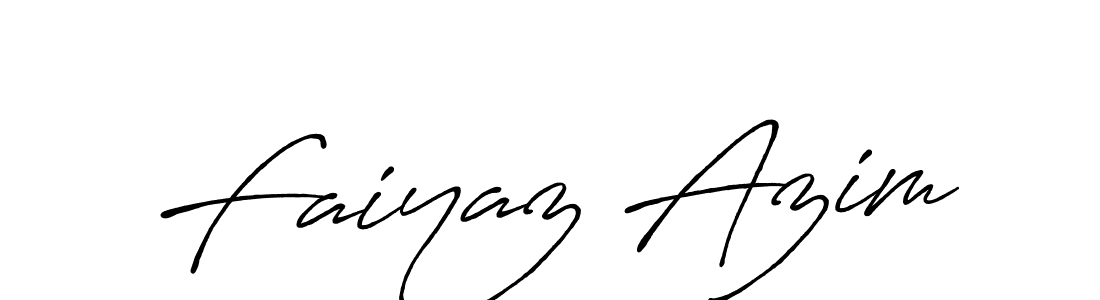 Faiyaz Azim stylish signature style. Best Handwritten Sign (Antro_Vectra_Bolder) for my name. Handwritten Signature Collection Ideas for my name Faiyaz Azim. Faiyaz Azim signature style 7 images and pictures png