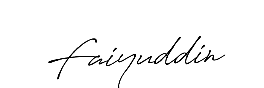 Create a beautiful signature design for name Faiyuddin. With this signature (Antro_Vectra_Bolder) fonts, you can make a handwritten signature for free. Faiyuddin signature style 7 images and pictures png