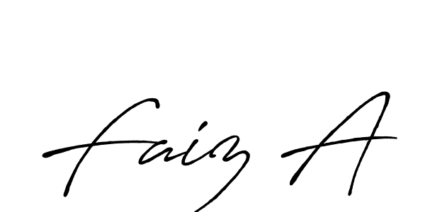 Make a beautiful signature design for name Faiz A. With this signature (Antro_Vectra_Bolder) style, you can create a handwritten signature for free. Faiz A signature style 7 images and pictures png