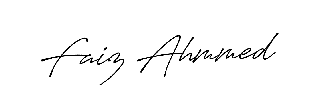 Create a beautiful signature design for name Faiz Ahmmed. With this signature (Antro_Vectra_Bolder) fonts, you can make a handwritten signature for free. Faiz Ahmmed signature style 7 images and pictures png