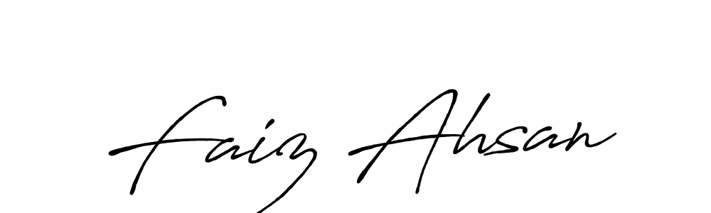 The best way (Antro_Vectra_Bolder) to make a short signature is to pick only two or three words in your name. The name Faiz Ahsan include a total of six letters. For converting this name. Faiz Ahsan signature style 7 images and pictures png