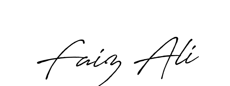 Make a beautiful signature design for name Faiz Ali. With this signature (Antro_Vectra_Bolder) style, you can create a handwritten signature for free. Faiz Ali signature style 7 images and pictures png