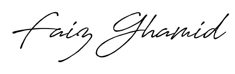 An effortless, minimalist signature concept for Faiz Ghamid using Antro_Vectra_Bolder design. Clean lines that look great on any document. Faiz Ghamid signature style 7 images and pictures png