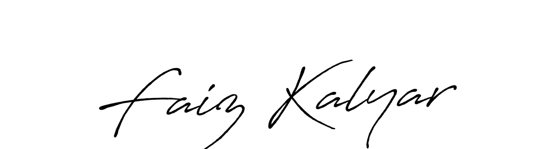 Design your own signature with our free online signature maker. With this signature software, you can create a handwritten (Antro_Vectra_Bolder) signature for name Faiz Kalyar. Faiz Kalyar signature style 7 images and pictures png
