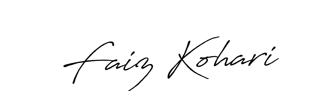 How to make Faiz Kohari signature? Antro_Vectra_Bolder is a professional autograph style. Create handwritten signature for Faiz Kohari name. Faiz Kohari signature style 7 images and pictures png