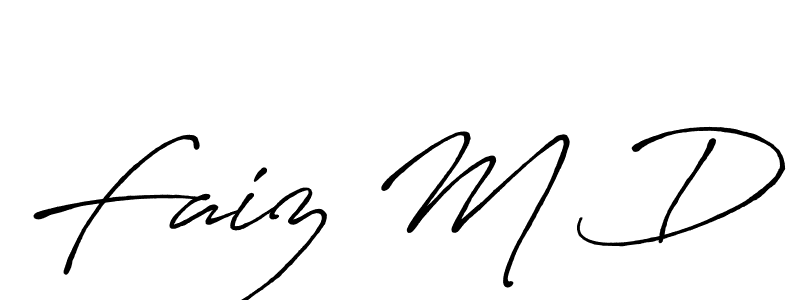 You should practise on your own different ways (Antro_Vectra_Bolder) to write your name (Faiz M D) in signature. don't let someone else do it for you. Faiz M D signature style 7 images and pictures png