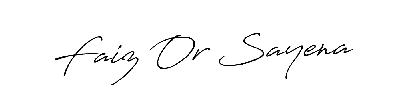 Also we have Faiz Or Sayena name is the best signature style. Create professional handwritten signature collection using Antro_Vectra_Bolder autograph style. Faiz Or Sayena signature style 7 images and pictures png