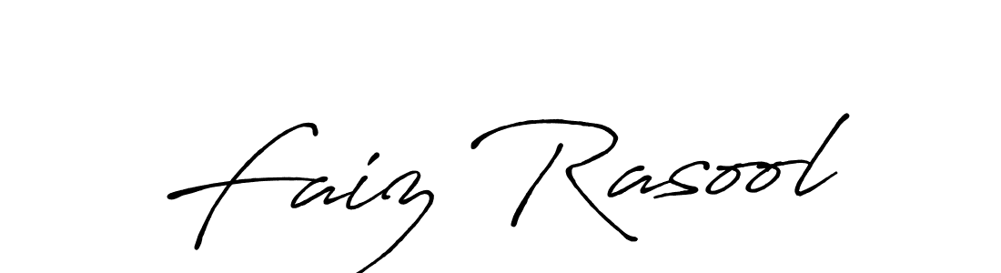 How to make Faiz Rasool name signature. Use Antro_Vectra_Bolder style for creating short signs online. This is the latest handwritten sign. Faiz Rasool signature style 7 images and pictures png