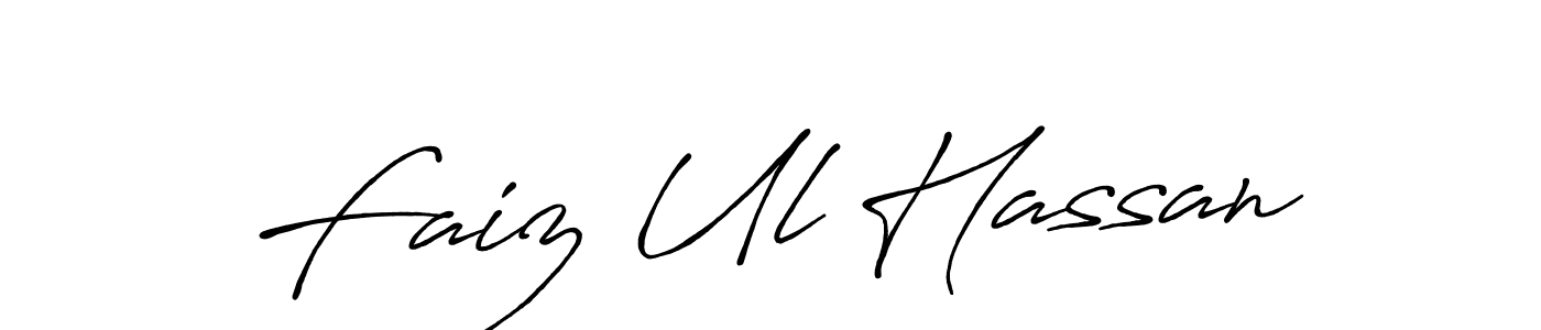 Design your own signature with our free online signature maker. With this signature software, you can create a handwritten (Antro_Vectra_Bolder) signature for name Faiz Ul Hassan. Faiz Ul Hassan signature style 7 images and pictures png