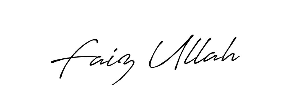 Design your own signature with our free online signature maker. With this signature software, you can create a handwritten (Antro_Vectra_Bolder) signature for name Faiz Ullah. Faiz Ullah signature style 7 images and pictures png