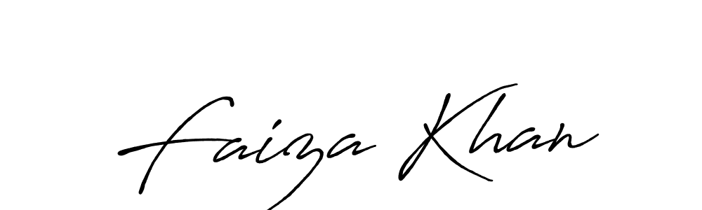 How to make Faiza Khan name signature. Use Antro_Vectra_Bolder style for creating short signs online. This is the latest handwritten sign. Faiza Khan signature style 7 images and pictures png