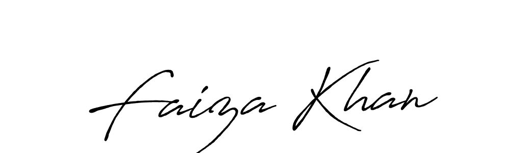 How to make Faiza Khan name signature. Use Antro_Vectra_Bolder style for creating short signs online. This is the latest handwritten sign. Faiza Khan signature style 7 images and pictures png