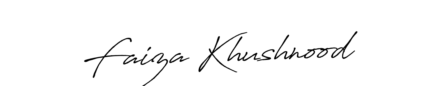 Make a short Faiza Khushnood signature style. Manage your documents anywhere anytime using Antro_Vectra_Bolder. Create and add eSignatures, submit forms, share and send files easily. Faiza Khushnood signature style 7 images and pictures png