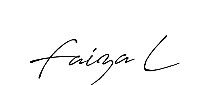 This is the best signature style for the Faiza L name. Also you like these signature font (Antro_Vectra_Bolder). Mix name signature. Faiza L signature style 7 images and pictures png