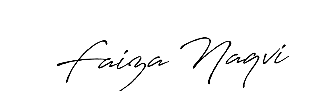 Design your own signature with our free online signature maker. With this signature software, you can create a handwritten (Antro_Vectra_Bolder) signature for name Faiza Naqvi. Faiza Naqvi signature style 7 images and pictures png