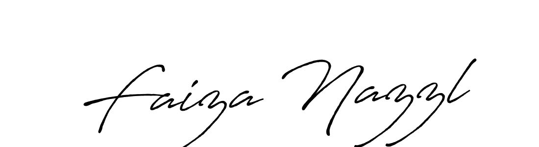 The best way (Antro_Vectra_Bolder) to make a short signature is to pick only two or three words in your name. The name Faiza Nazzl include a total of six letters. For converting this name. Faiza Nazzl signature style 7 images and pictures png