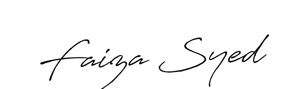 The best way (Antro_Vectra_Bolder) to make a short signature is to pick only two or three words in your name. The name Faiza Syed include a total of six letters. For converting this name. Faiza Syed signature style 7 images and pictures png