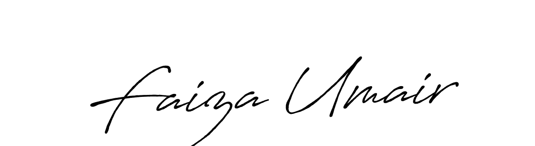 Use a signature maker to create a handwritten signature online. With this signature software, you can design (Antro_Vectra_Bolder) your own signature for name Faiza Umair. Faiza Umair signature style 7 images and pictures png