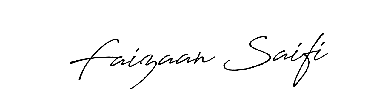 Also we have Faizaan Saifi name is the best signature style. Create professional handwritten signature collection using Antro_Vectra_Bolder autograph style. Faizaan Saifi signature style 7 images and pictures png