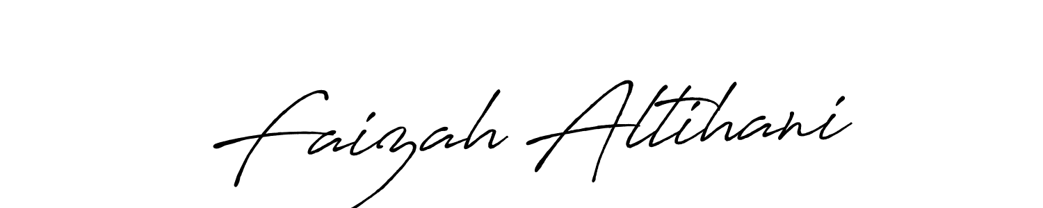 Faizah Altihani stylish signature style. Best Handwritten Sign (Antro_Vectra_Bolder) for my name. Handwritten Signature Collection Ideas for my name Faizah Altihani. Faizah Altihani signature style 7 images and pictures png